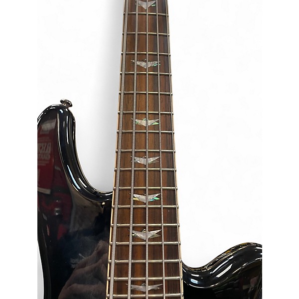 Used Schecter Guitar Research Stiletto Extreme-5 See Thru Black Electric Bass Guitar