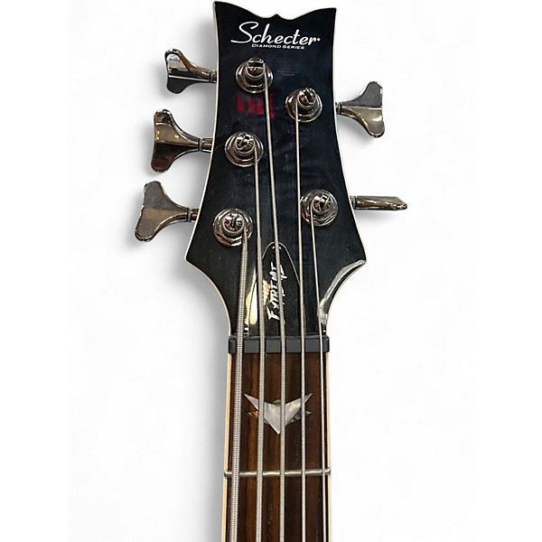Used Schecter Guitar Research Stiletto Extreme-5 See Thru Black Electric Bass Guitar