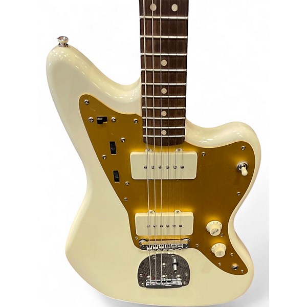 Used Squier J Mascis Jazzmaster Vintage White Solid Body Electric Guitar