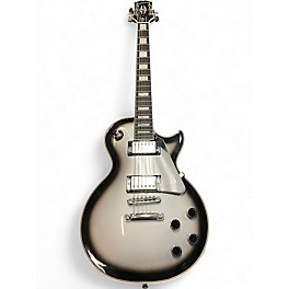 Used Epiphone Les Paul Custom Black and Silver Solid Body Electric Guitar