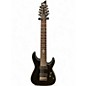 Used Schecter Guitar Research Damien Elite 8 String Black Solid Body Electric Guitar thumbnail