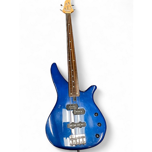 Used Yamaha RBX170 Fretless Blue Electric Bass Guitar