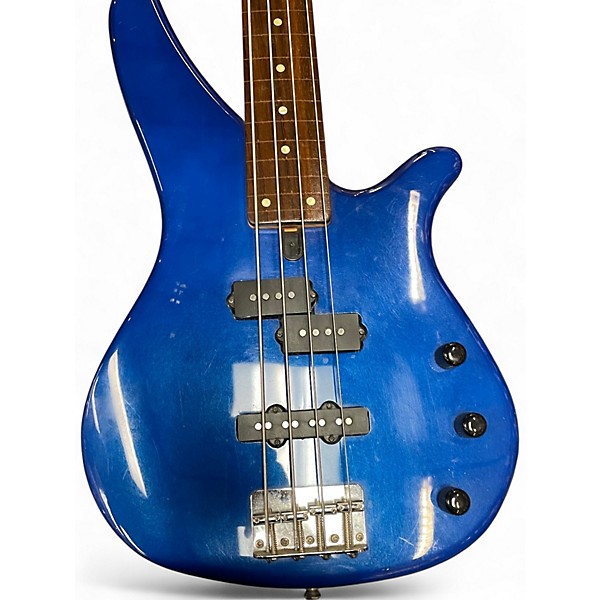 Used Yamaha RBX170 Fretless Blue Electric Bass Guitar