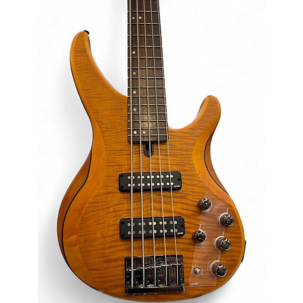 Used Yamaha TRBX605FM Matte Amber Electric Bass Guitar
