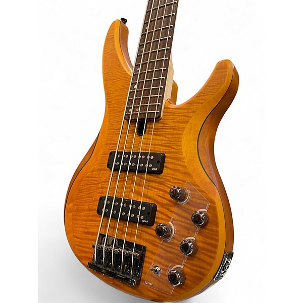 Used Yamaha TRBX605FM Matte Amber Electric Bass Guitar