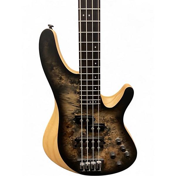 Used 2020s Schecter Guitar Research REAPER Charcoal Burst Electric Bass Guitar