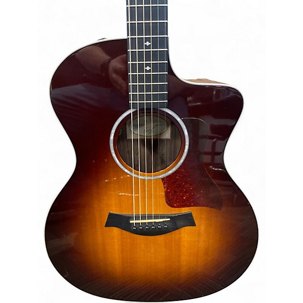 Used Taylor 214CE Deluxe 2 Color Sunburst Acoustic Electric Guitar