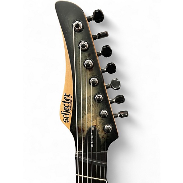 Used Schecter Reaper 7 2 Tone Sunburst Solid Body Electric Guitar
