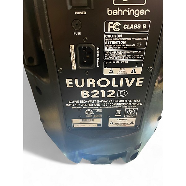 Used Behringer EUROLIVE B212D Powered Speaker