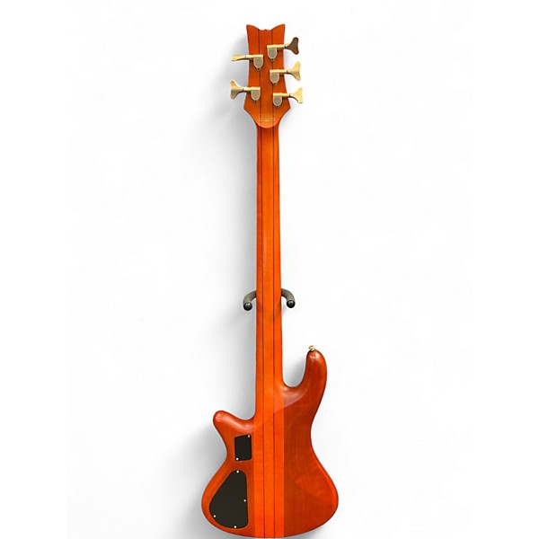 Used Schecter Guitar Research Stiletto Studio 5 String Satin Honey Electric Bass Guitar