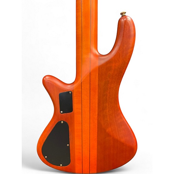 Used Schecter Guitar Research Stiletto Studio 5 String Satin Honey Electric Bass Guitar