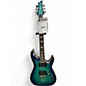 Used Schecter Guitar Research Omen Extreme 6 Blue Burst Solid Body Electric Guitar thumbnail