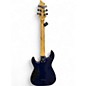 Used Schecter Guitar Research Omen Extreme 6 Blue Burst Solid Body Electric Guitar