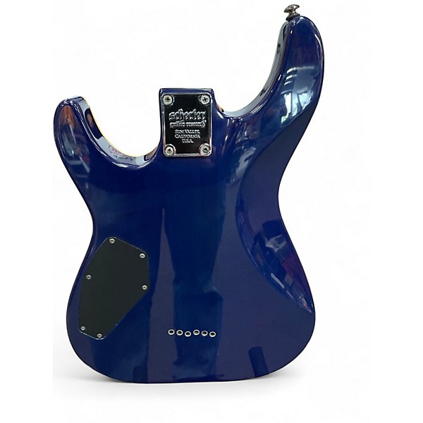 Used Schecter Guitar Research Omen Extreme 6 Blue Burst Solid Body Electric Guitar