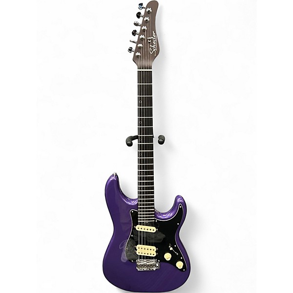 Used Schecter Guitar Research MV6 Purple Solid Body Electric Guitar