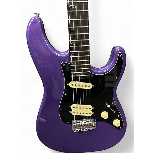 Used Schecter Guitar Research MV6 Purple Solid Body Electric Guitar