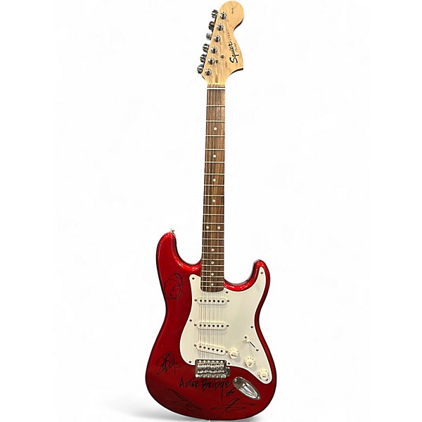 Used Squier Standard Stratocaster Candy Apple Red Solid Body Electric Guitar