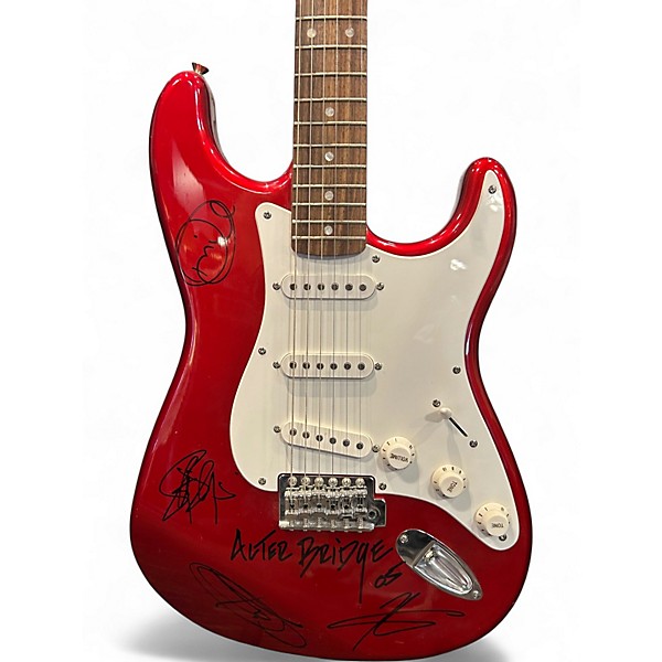 Used Squier Standard Stratocaster Candy Apple Red Solid Body Electric Guitar