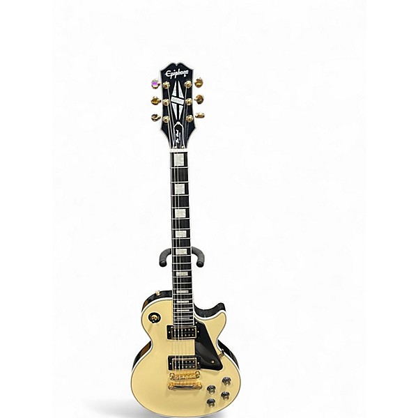 Used Epiphone Les Paul Custom Cream Solid Body Electric Guitar