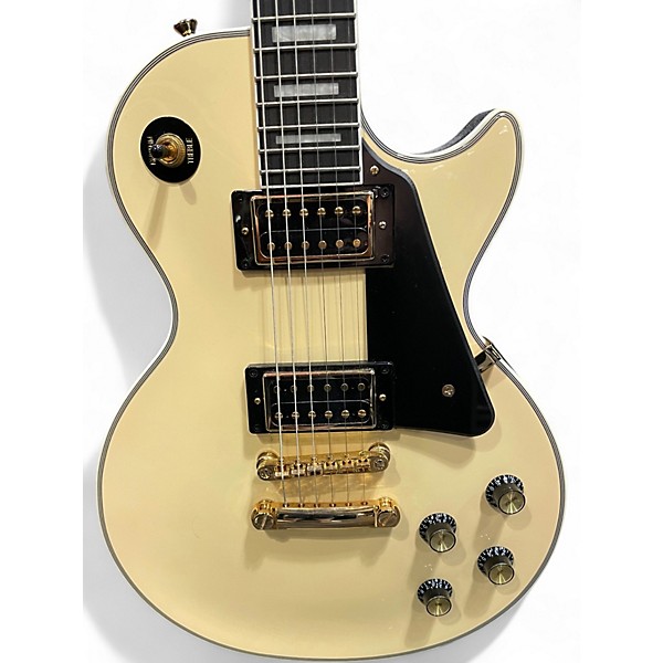 Used Epiphone Les Paul Custom Cream Solid Body Electric Guitar