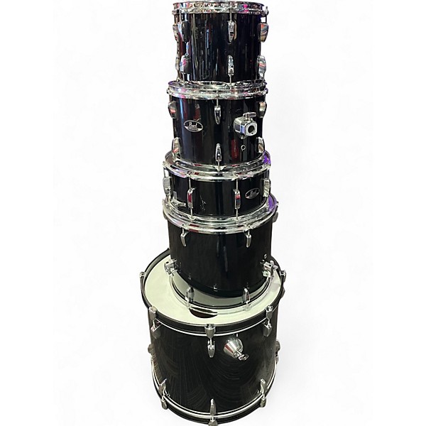 Used Pearl 5 Piece Roadshow Black Drum Kit