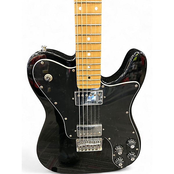 Used Squier VINTAGE MODIFIED TELECASTER BLACK Solid Body Electric Guitar