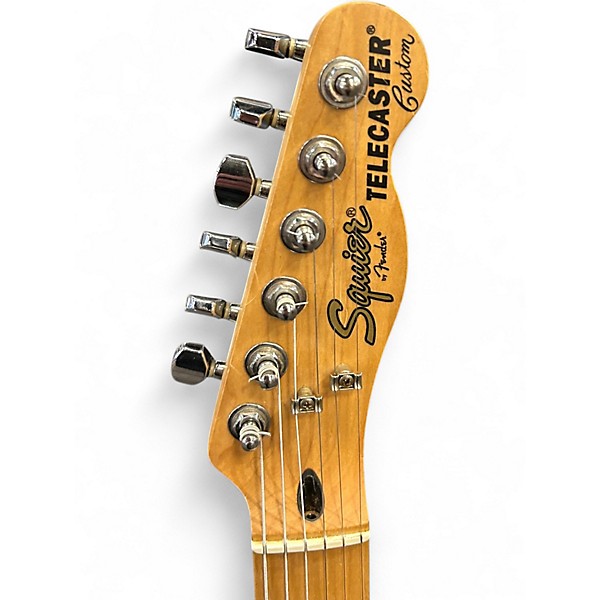 Used Squier VINTAGE MODIFIED TELECASTER BLACK Solid Body Electric Guitar