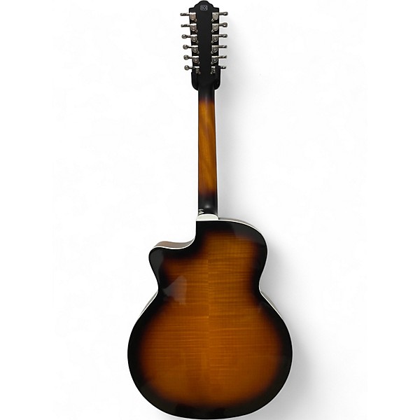 Used Guild F2512CE DELUXE 2 Color Sunburst 12 String Acoustic Electric Guitar