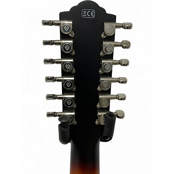 Used Guild F2512CE DELUXE 2 Color Sunburst 12 String Acoustic Electric Guitar