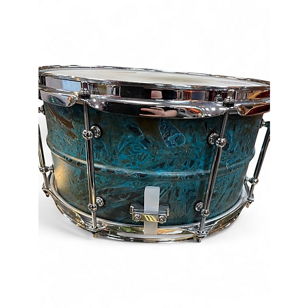 Used Pork Pie 7in Brass Patina Patina Drum