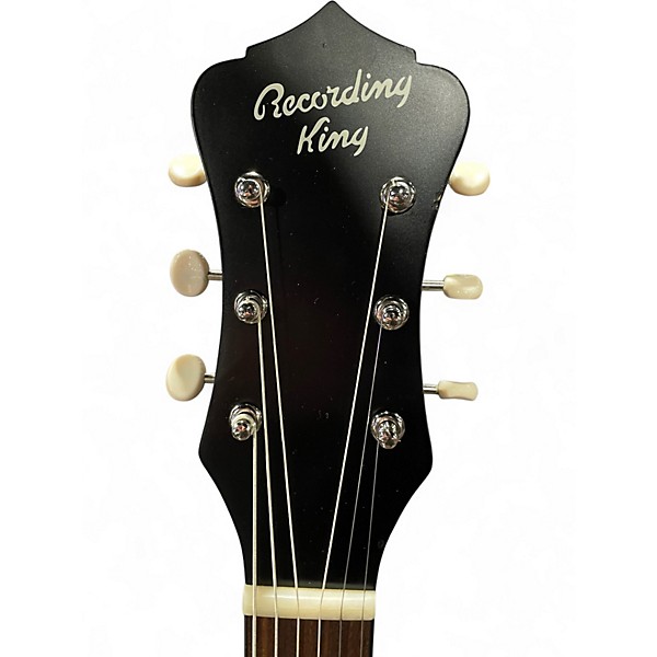 Used Recording King ROS-7 Dirty Thirties Black Acoustic Guitar