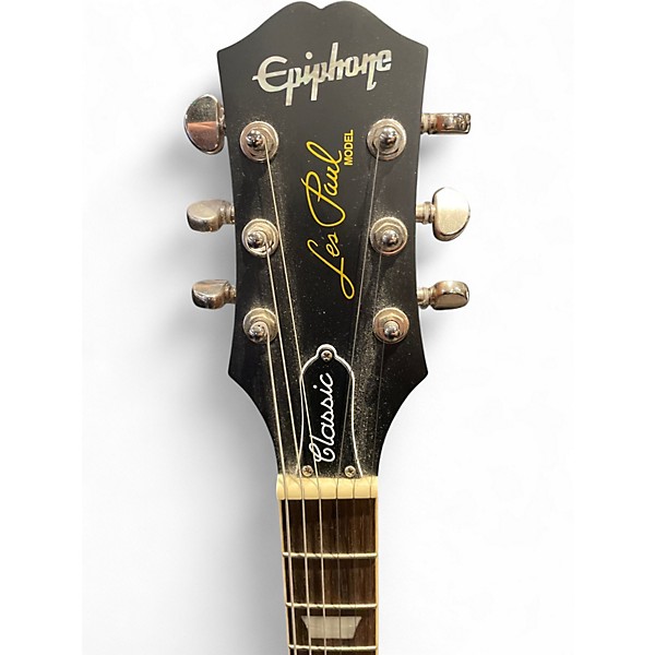 Used 2023 Epiphone Les Paul Classic Gold Top Solid Body Electric Guitar