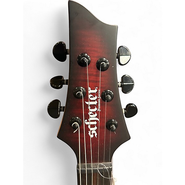 Used Schecter Guitar Research SUNSET EXTREME Satin Red Solid Body Electric Guitar
