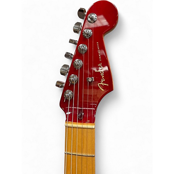 Used Fender American Ultra Luxe Stratocaster Plasma Red Burst Solid Body Electric Guitar