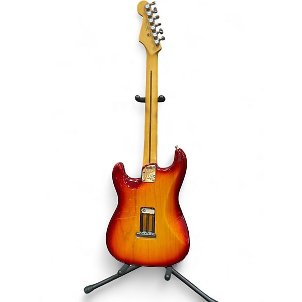 Used Fender American Ultra Luxe Stratocaster Plasma Red Burst Solid Body Electric Guitar