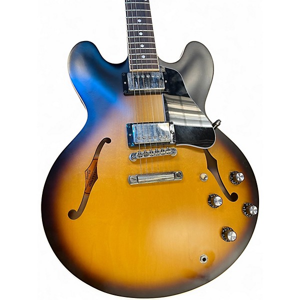 Used Gibson ES335 Satin Vintage Sunburst Hollow Body Electric Guitar