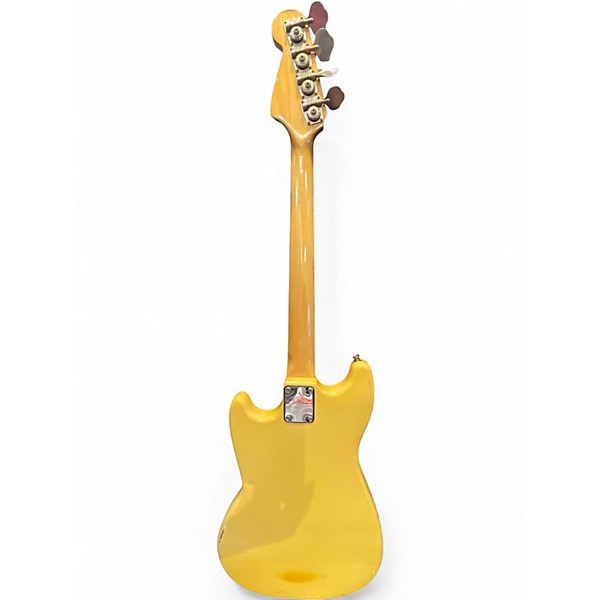 Vintage 1978 Fender Musicmaster Bass Yellow Electric Bass Guitar