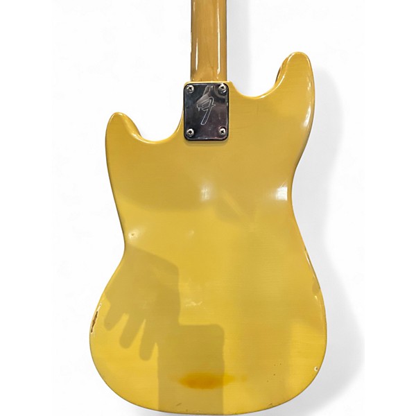 Vintage 1978 Fender Musicmaster Bass Yellow Electric Bass Guitar