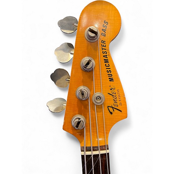 Vintage 1978 Fender Musicmaster Bass Yellow Electric Bass Guitar