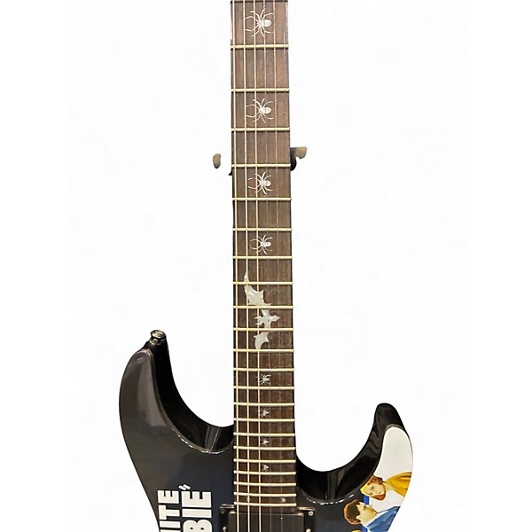 Used ESP LTD Kirk Hammett Signature White Zombie White Zombie Pattern Solid Body Electric Guitar