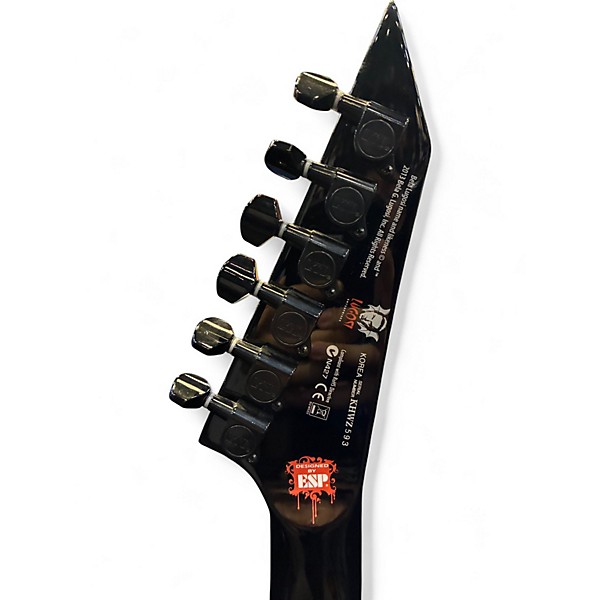 Used ESP LTD Kirk Hammett Signature White Zombie White Zombie Pattern Solid Body Electric Guitar
