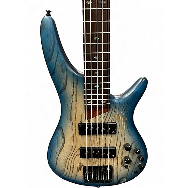 Used Ibanez SR605 5 String COSMIC BLUE Electric Bass Guitar
