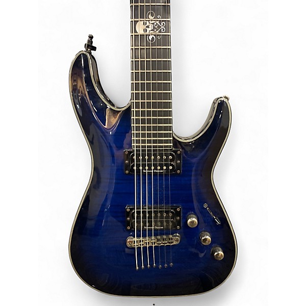 Used Schecter Guitar Research C7 Blackjack BLUE Solid Body Electric Guitar