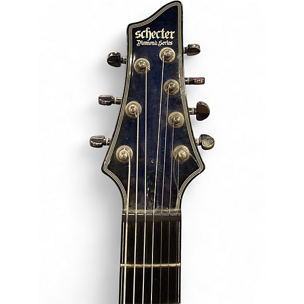 Used Schecter Guitar Research C7 Blackjack BLUE Solid Body Electric Guitar