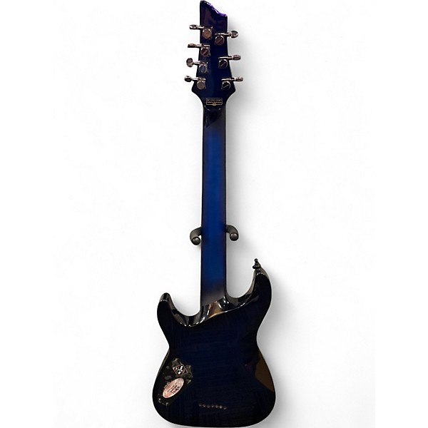 Used Schecter Guitar Research C7 Blackjack BLUE Solid Body Electric Guitar