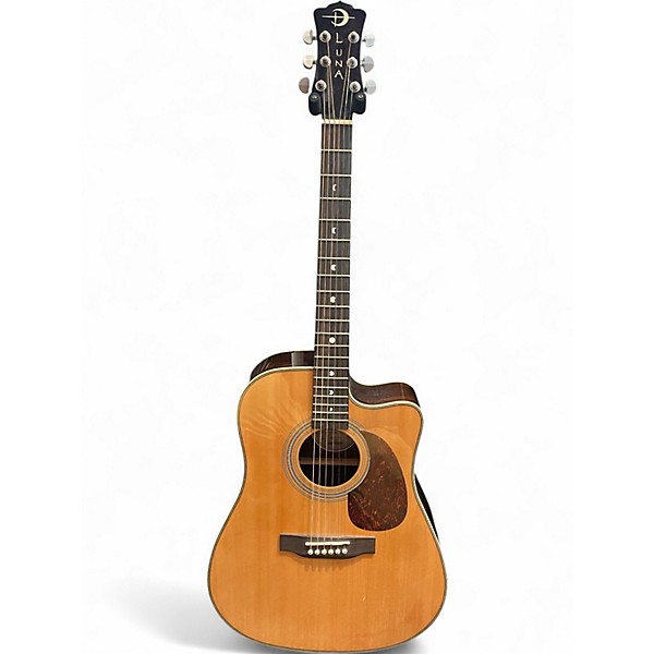 Used Luna AMD100 Natural Acoustic Electric Guitar
