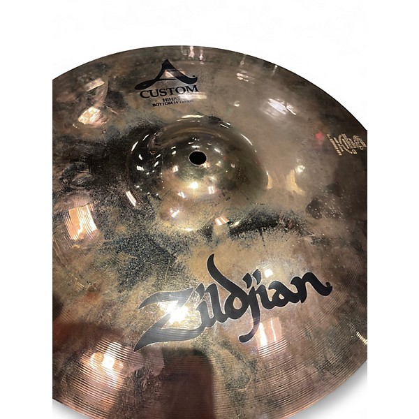 Used Zildjian 14in A Custom Hi Hat Pair Cymbal