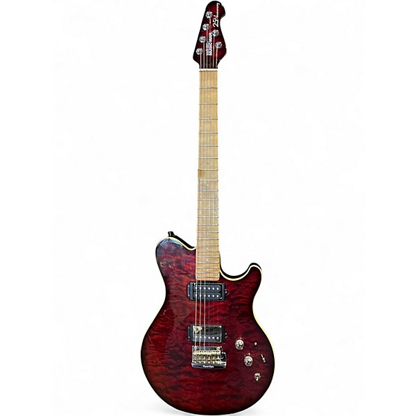 Used Ernie Ball Music Man 25th Anniversary Trans Red Solid Body Electric Guitar