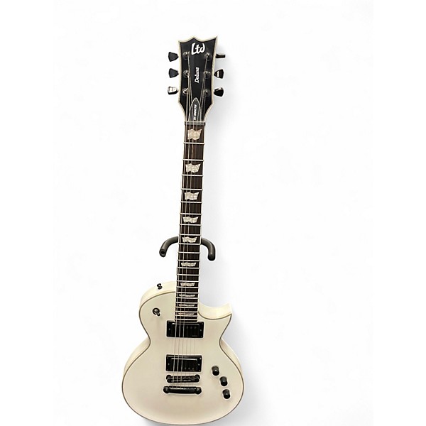 Used ESP LTD EC1001 CTM Deluxe Classic White Solid Body Electric Guitar