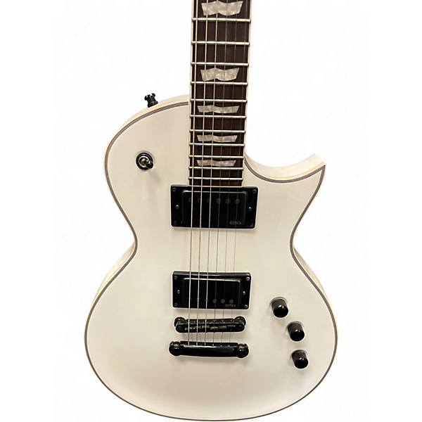 Used ESP LTD EC1001 CTM Deluxe Classic White Solid Body Electric Guitar